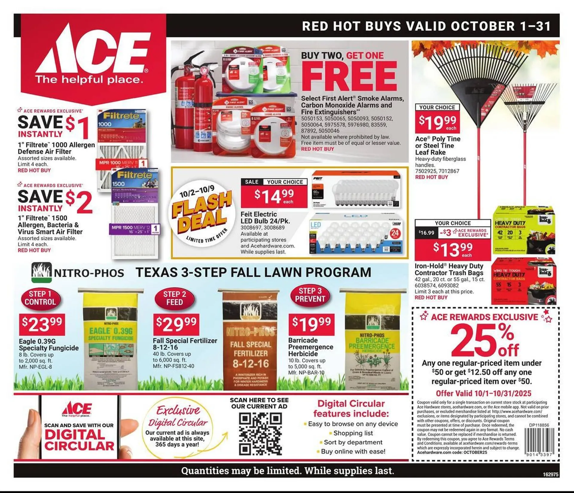 Weekly ad Ace Hardware flyer from October 1 to October 31 2025 - Page 1