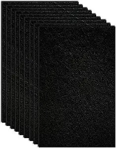10-Pack 4.5" x 6.5" Carbon Filter Pads for Covered Cat Litter Boxes – Odor Control Replacement Liners for Enclosed Litter Systems
