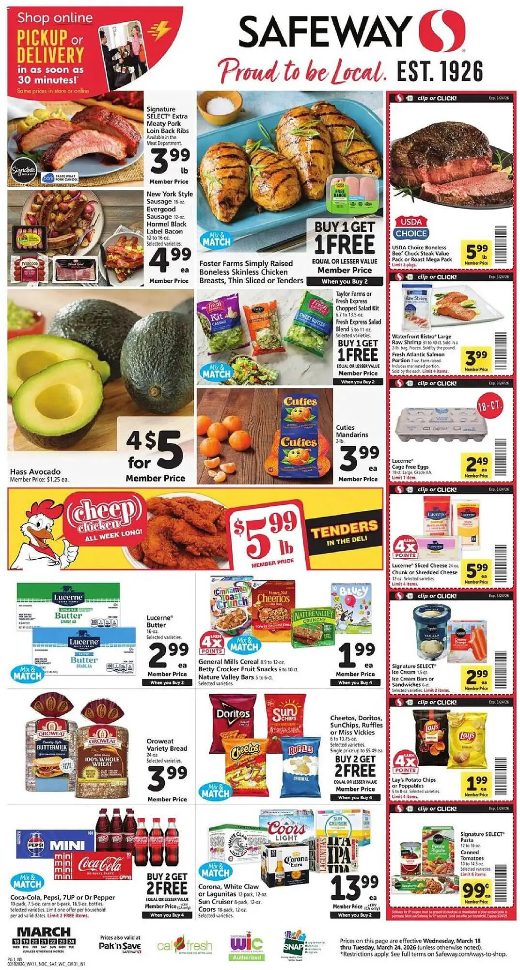 Weekly ad Safeway weekly ad from March 18 to March 24 2026 - Page 1
