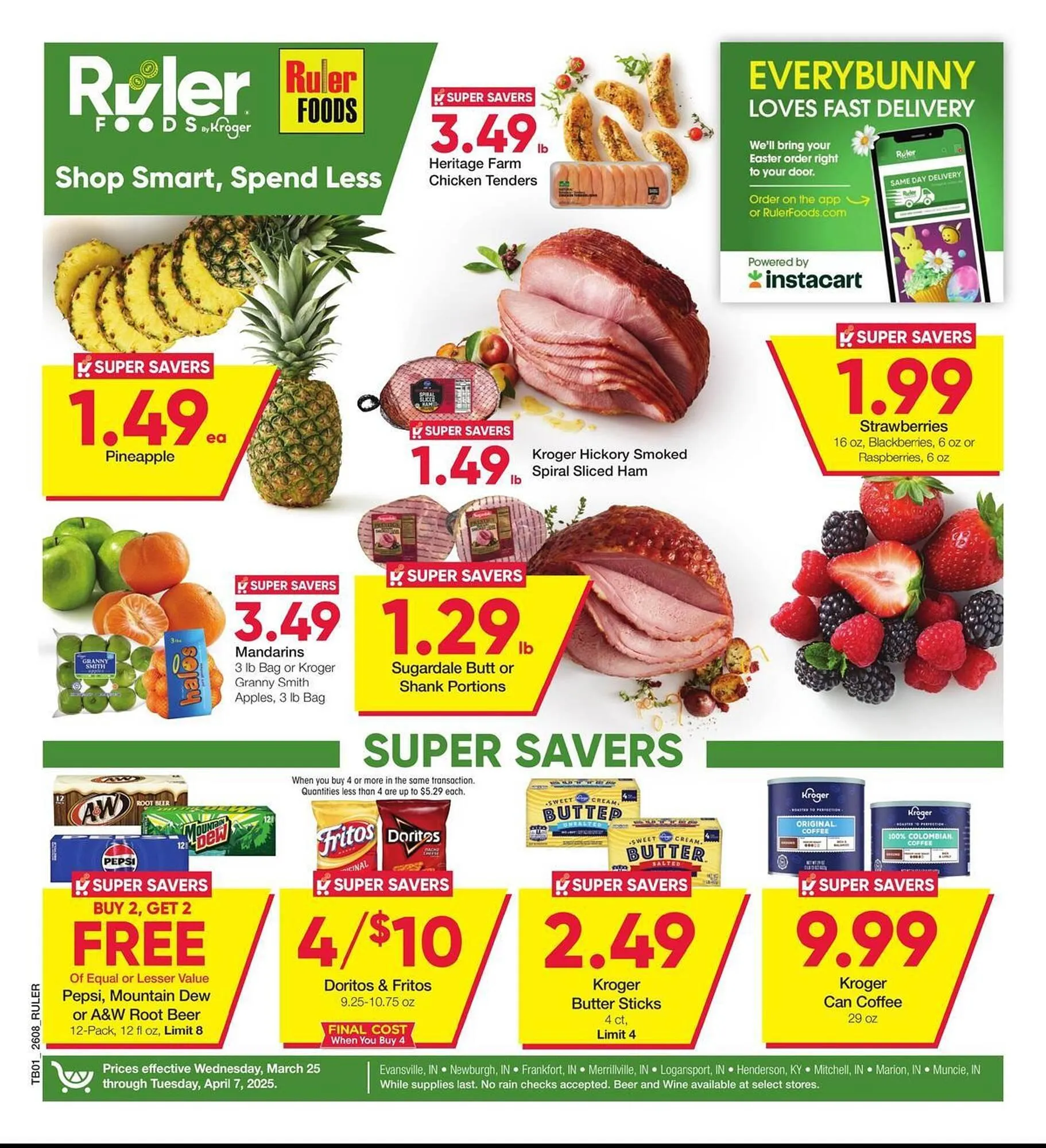 Weekly ad Ruler Foods weekly ad from March 25 to April 7 2026 - Page 1