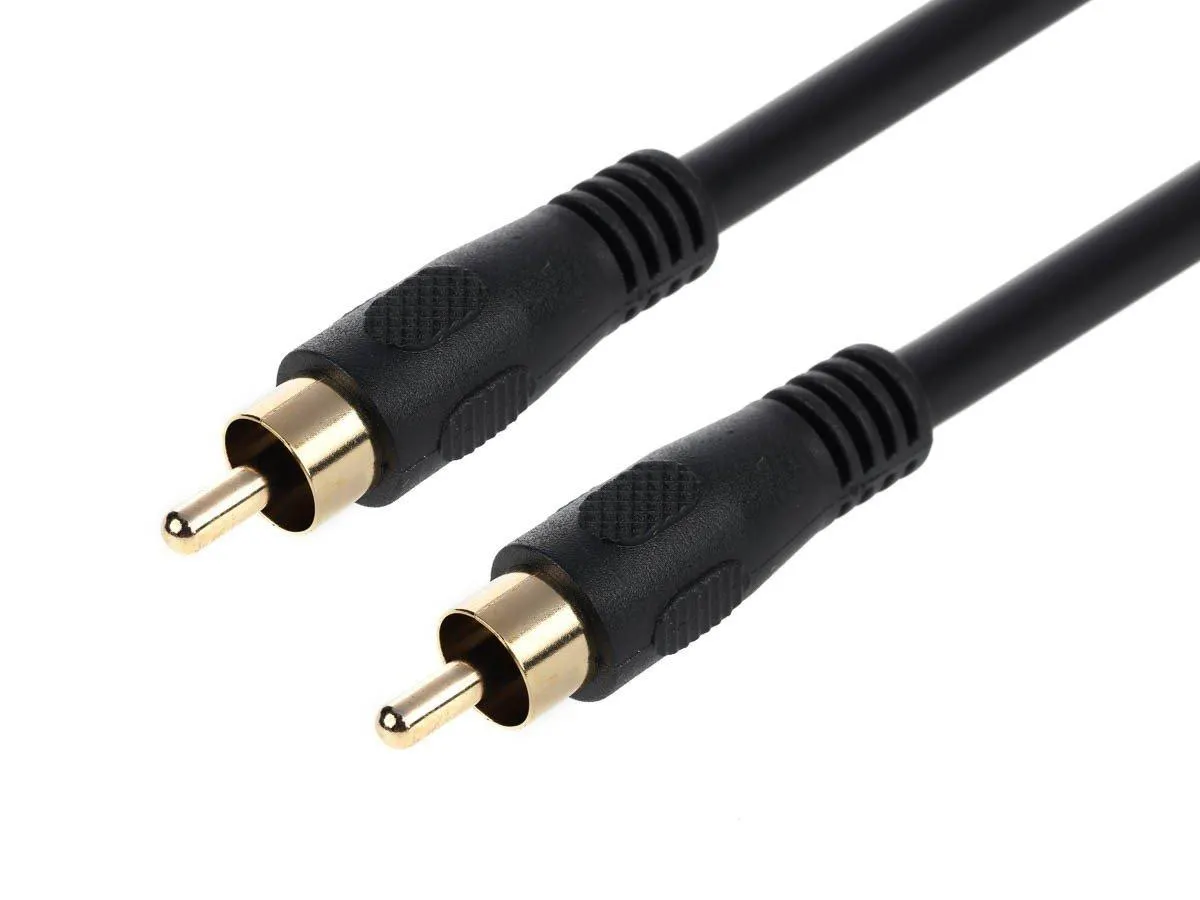 Monoprice 25ft Coaxial Audio/Video RCA Cable M/M RG59U 75ohm (for S/PDIF, Digital Coax, Subwoofer & Composite Video)