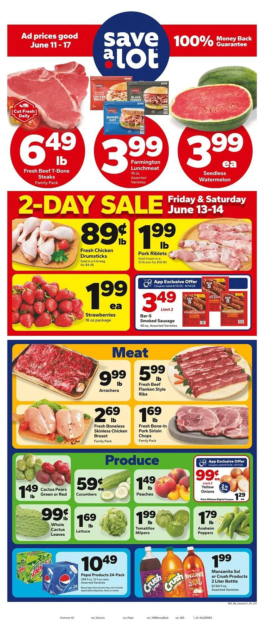 Weekly ad Save a Lot Weekly Ad from June 11 to June 17 2025 - Page 1