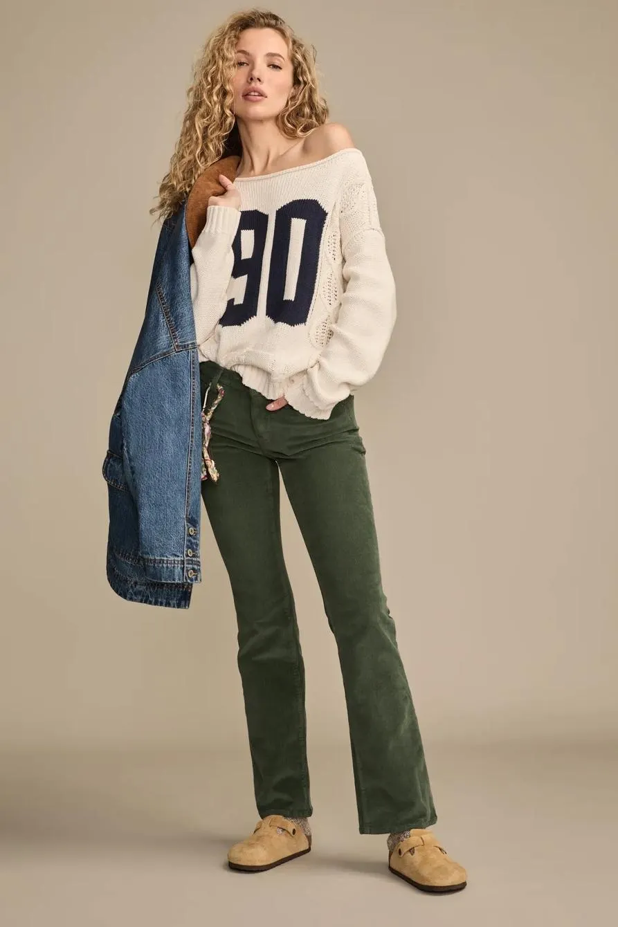 mid rise corduroy sweet boot