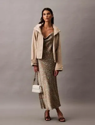 Printed Floral Textured Midi Dress