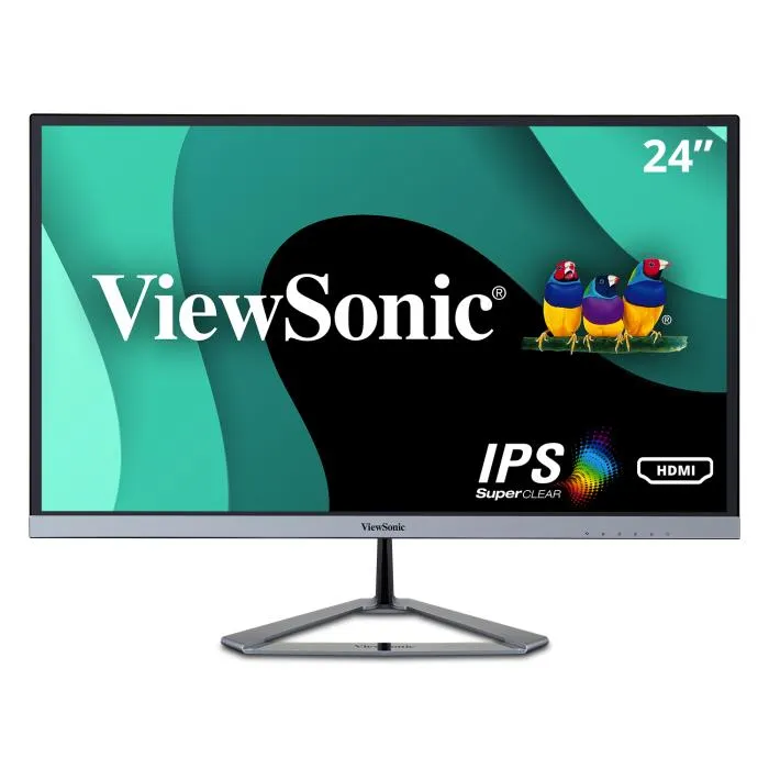 ViewSonic 24" 1080p Thin-Bezel IPS Monitor with FreeSync, HDMI, DisplayPort, and VGA | VX2476-SMHD