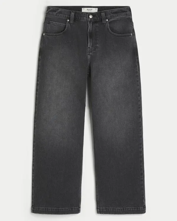 Washed Black Super Baggy Jeans