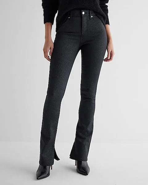 Mid Rise Black Sparkle Skyscraper Jeans