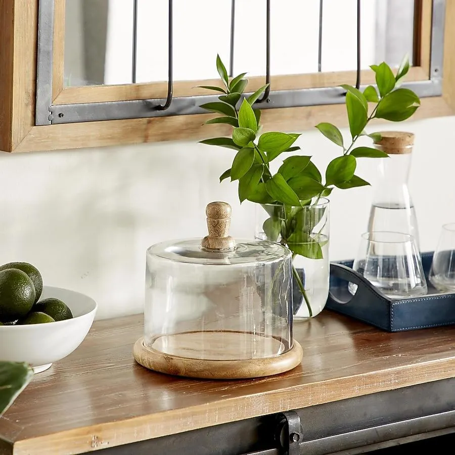 Grayson Lane Brown Glass Farmhouse Decorative tray