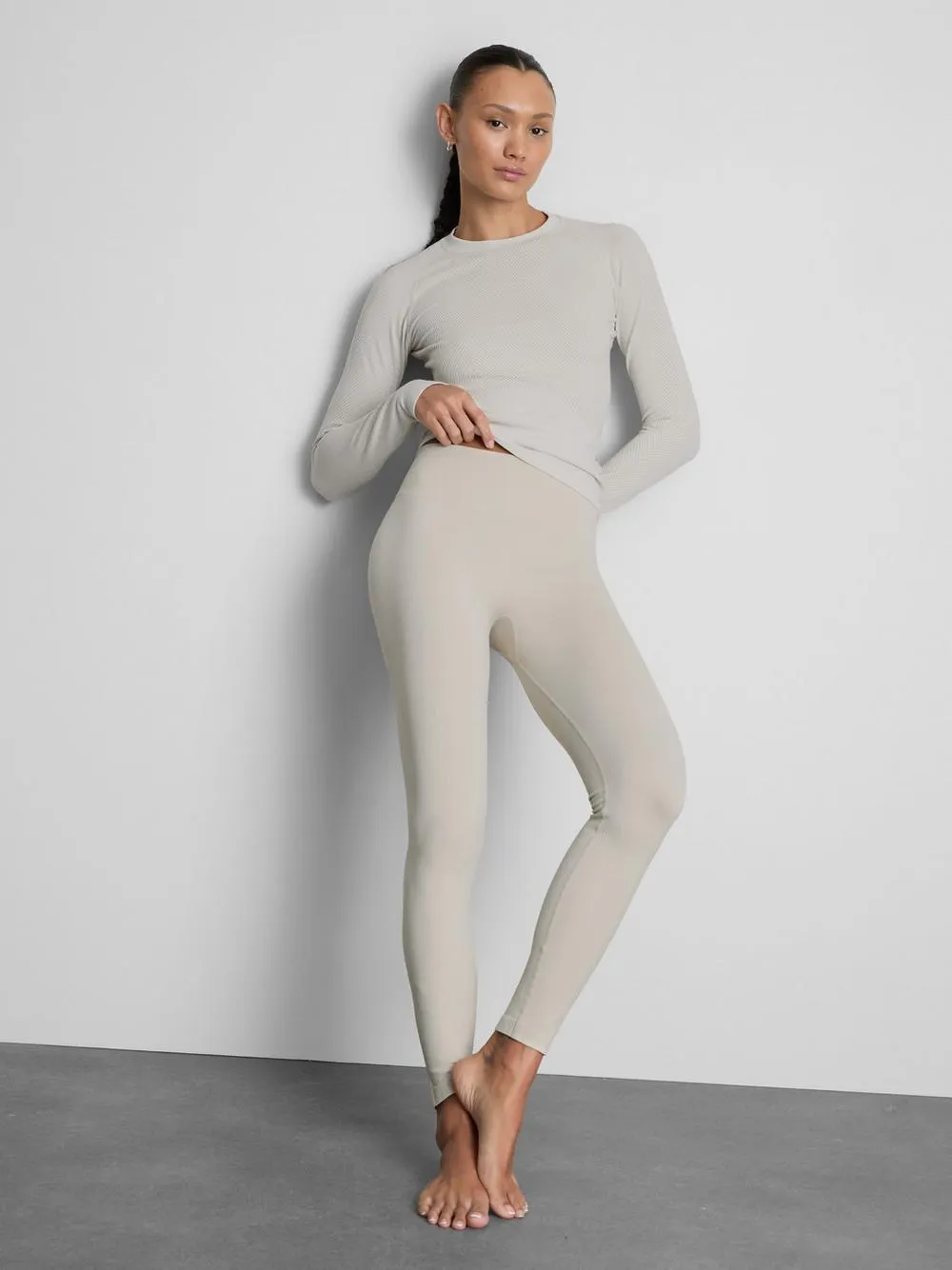 Seamless Chevron Long-Sleeve Tee