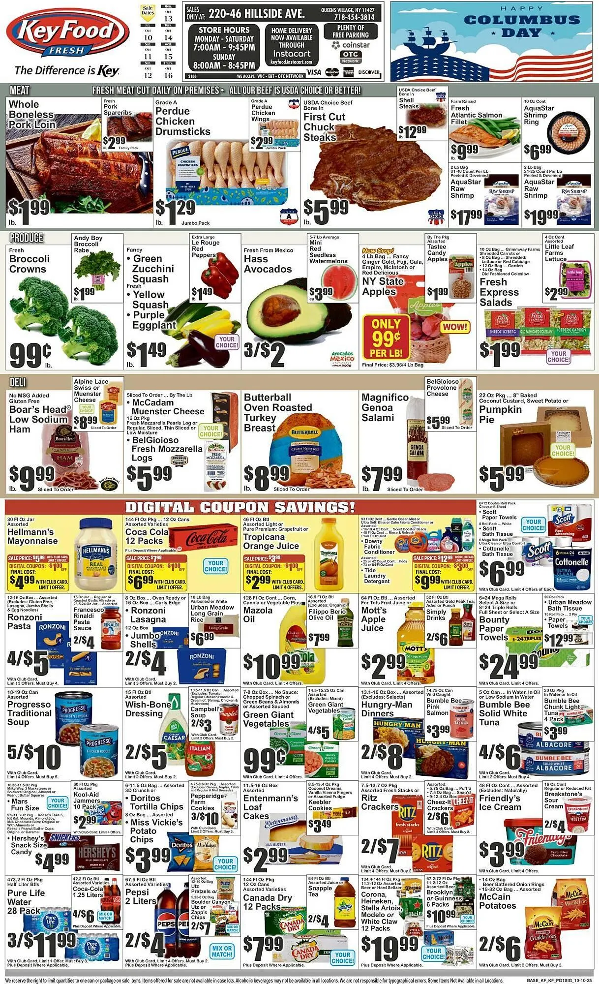 Weekly ad Key Food circular from October 10 to October 16 2025 - Page 1