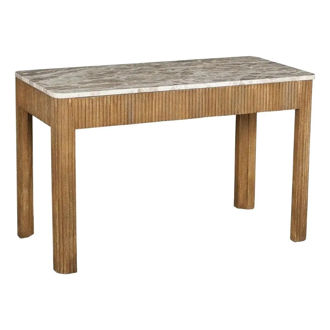 Matthew Izzo Home Mango Wood and Marble Top Desk