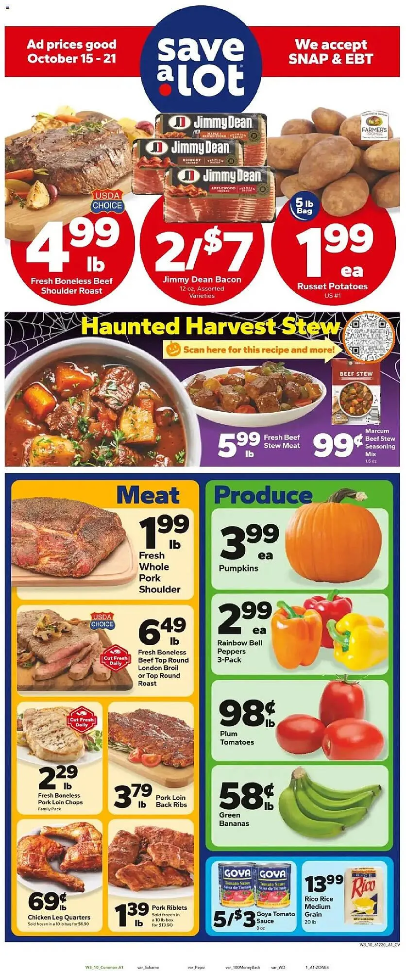 Weekly ad Save a Lot weekly ad from October 15 to October 21 2025 - Page 1