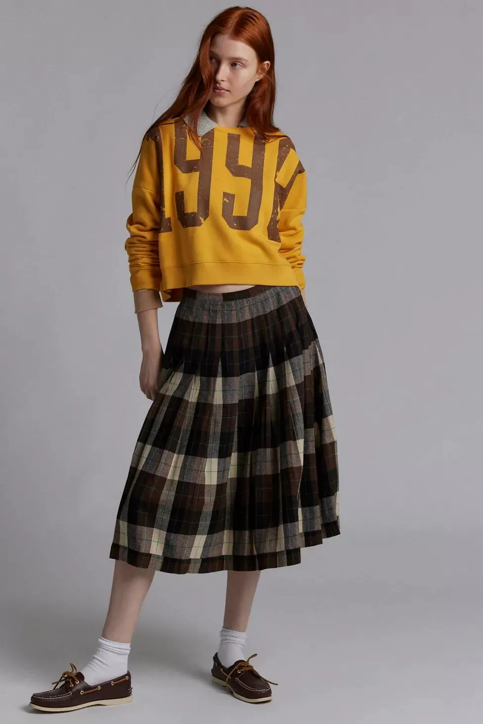 1998 Graphic Cropped Crew Neck Pullover