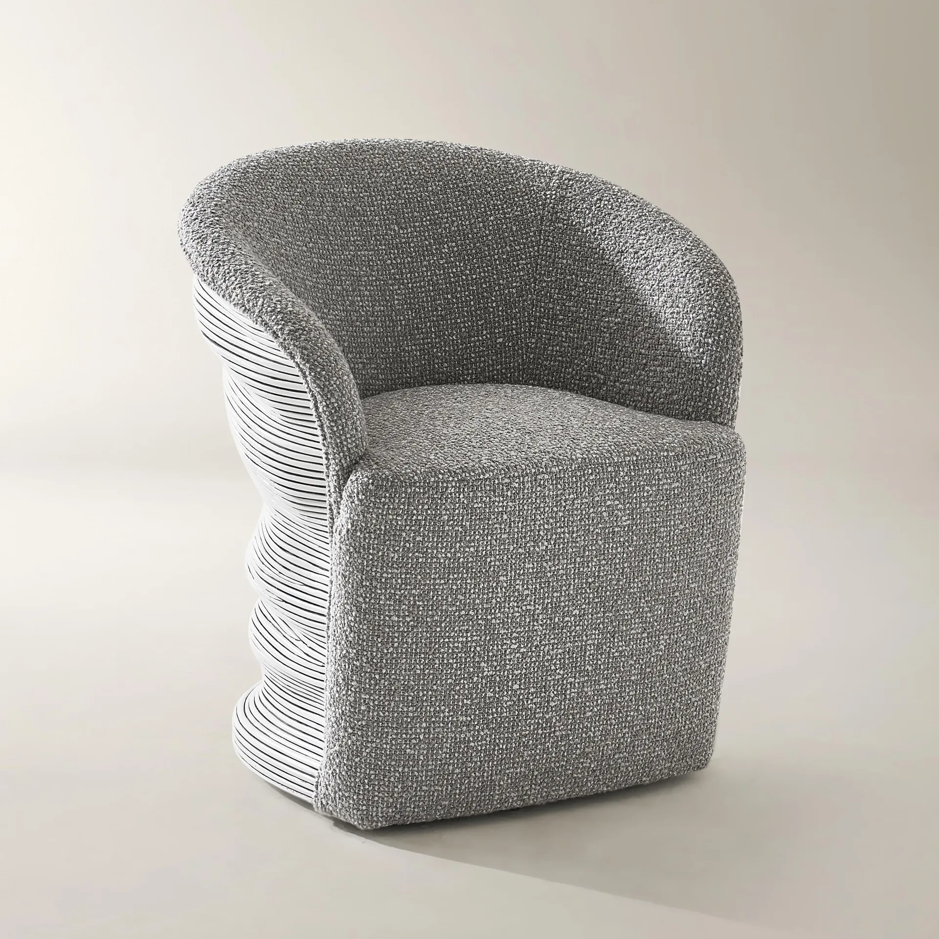 Cairo Rattan Swivel Chair - Grey