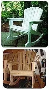 Woodcraft Project Paper Plan To Build Rocking Adirondack Chair - Material Not Included