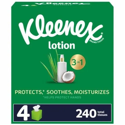 Kleenex Lotion 3-Ply Facial Tissues with Coconut Oil