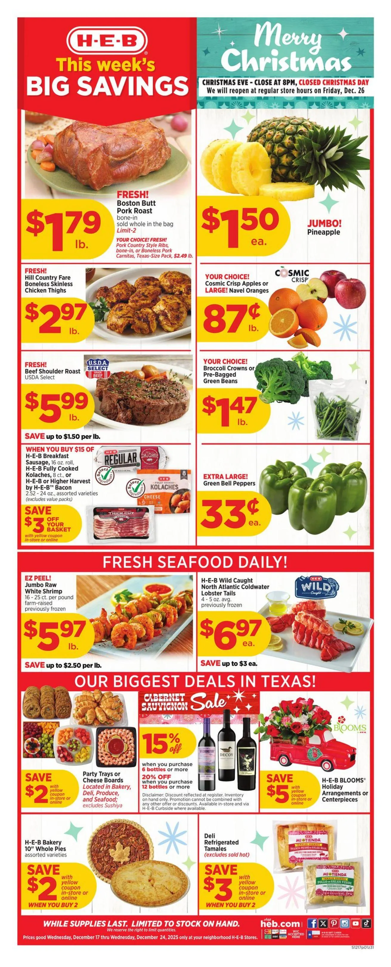 Weekly ad H-E-B from December 17 to December 24 2025 - Page 1