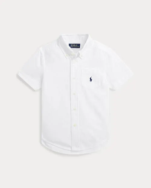 Cotton Seersucker Short-Sleeve Shirt