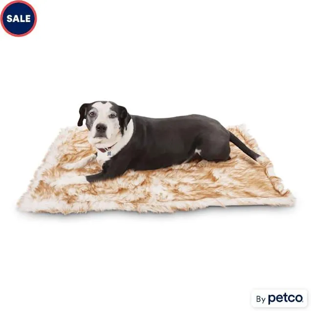 Reddy Brown Faux-Fur & Fleece Pet Throw, 30" L X 40" W