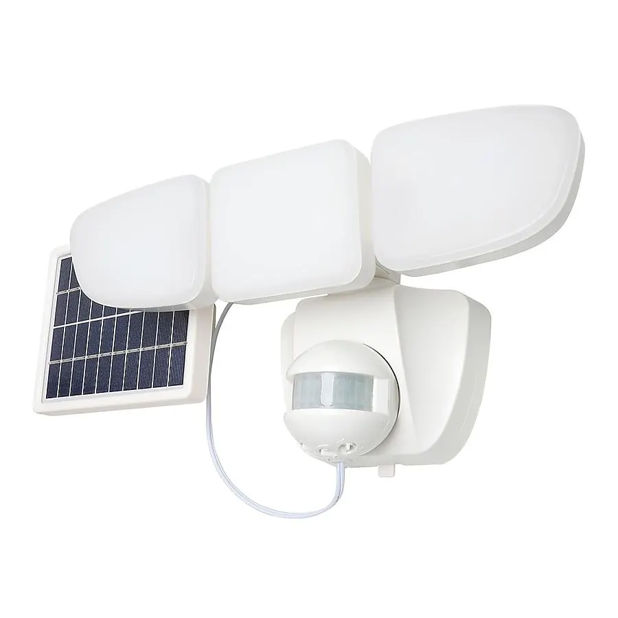 HALO SLFS Series 2000 -Lumens 20 -Watt White Line voltage Bright White Solar LED Flood light Motion Sensor