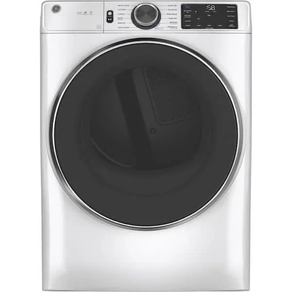7.8 cu.ft. Smart Front Load Electric Dryer in White with Steam and Sanitize