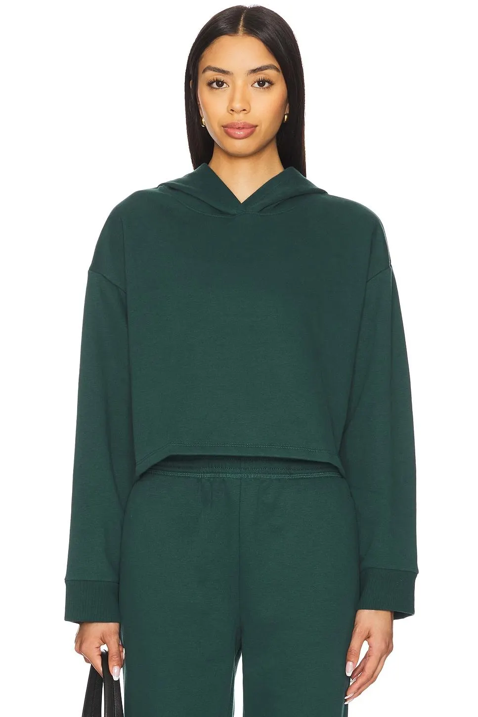 Luxe Fleece Happiness Cropped Hoodie