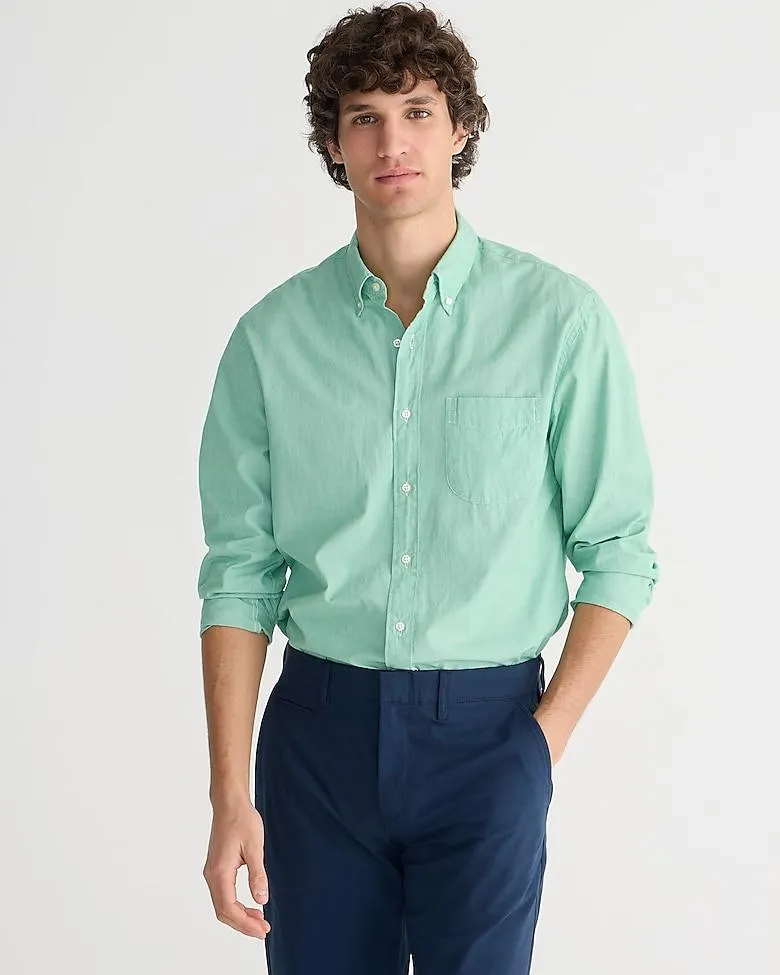 Relaxed Secret Wash cotton poplin shirt