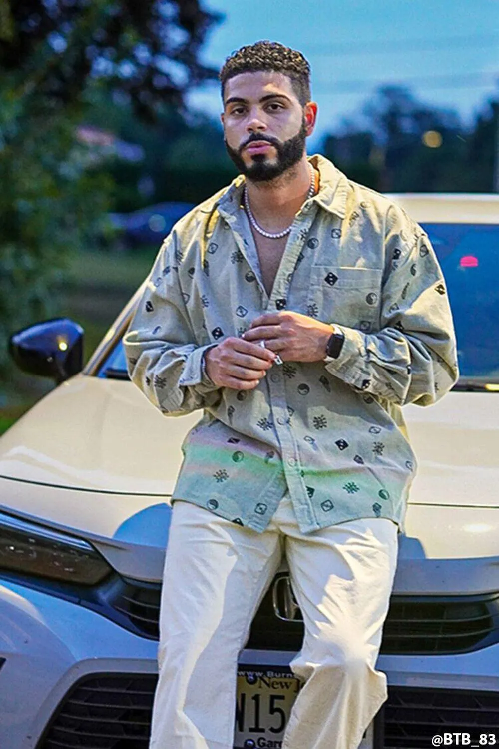 Dice Print Corduroy Shirt