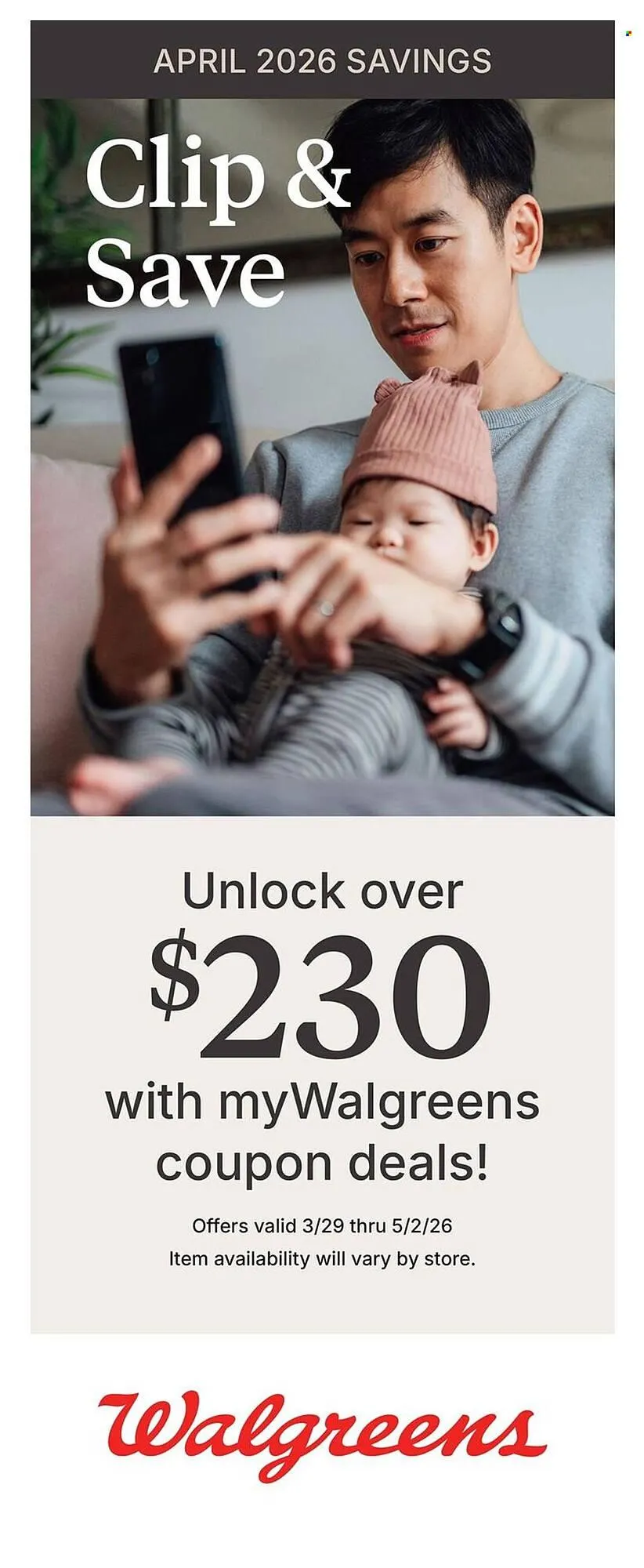 Weekly ad Walgreens weekly ad from March 29 to May 2 2026 - Page 1