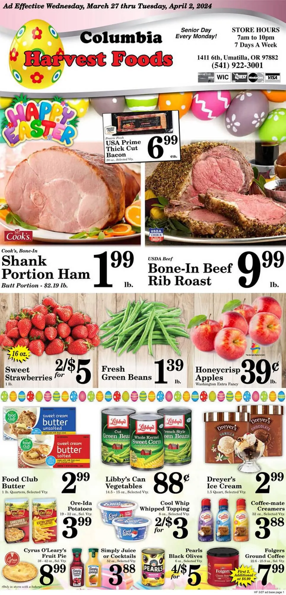 Weekly ad Harvest Foods ad from March 27 to April 2 2024 - Page 1