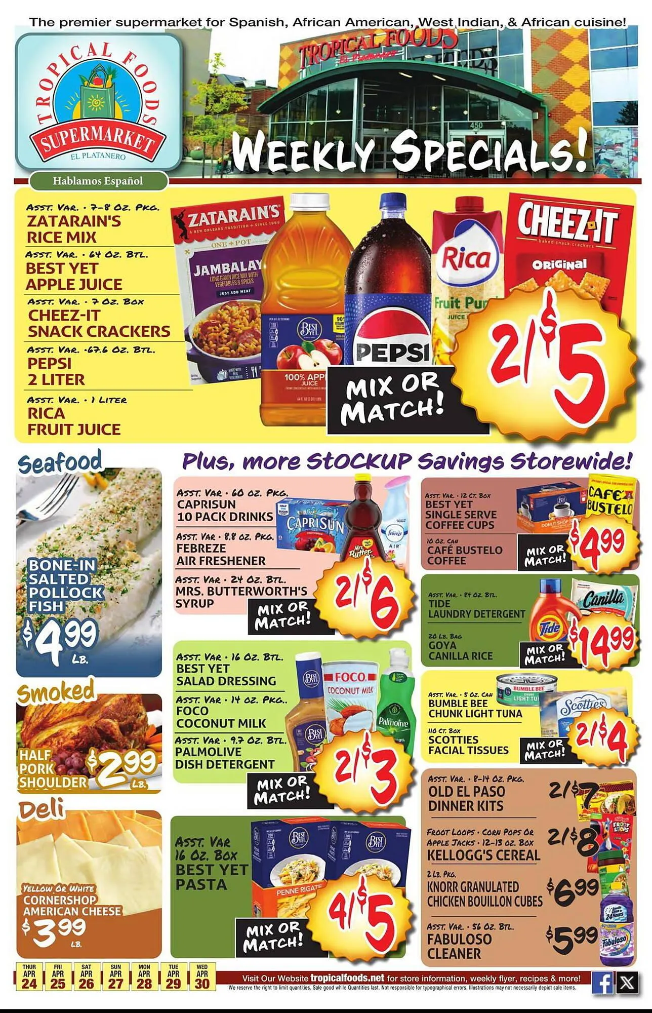 Tropical Foods Supermarket Weekly Ad - 1