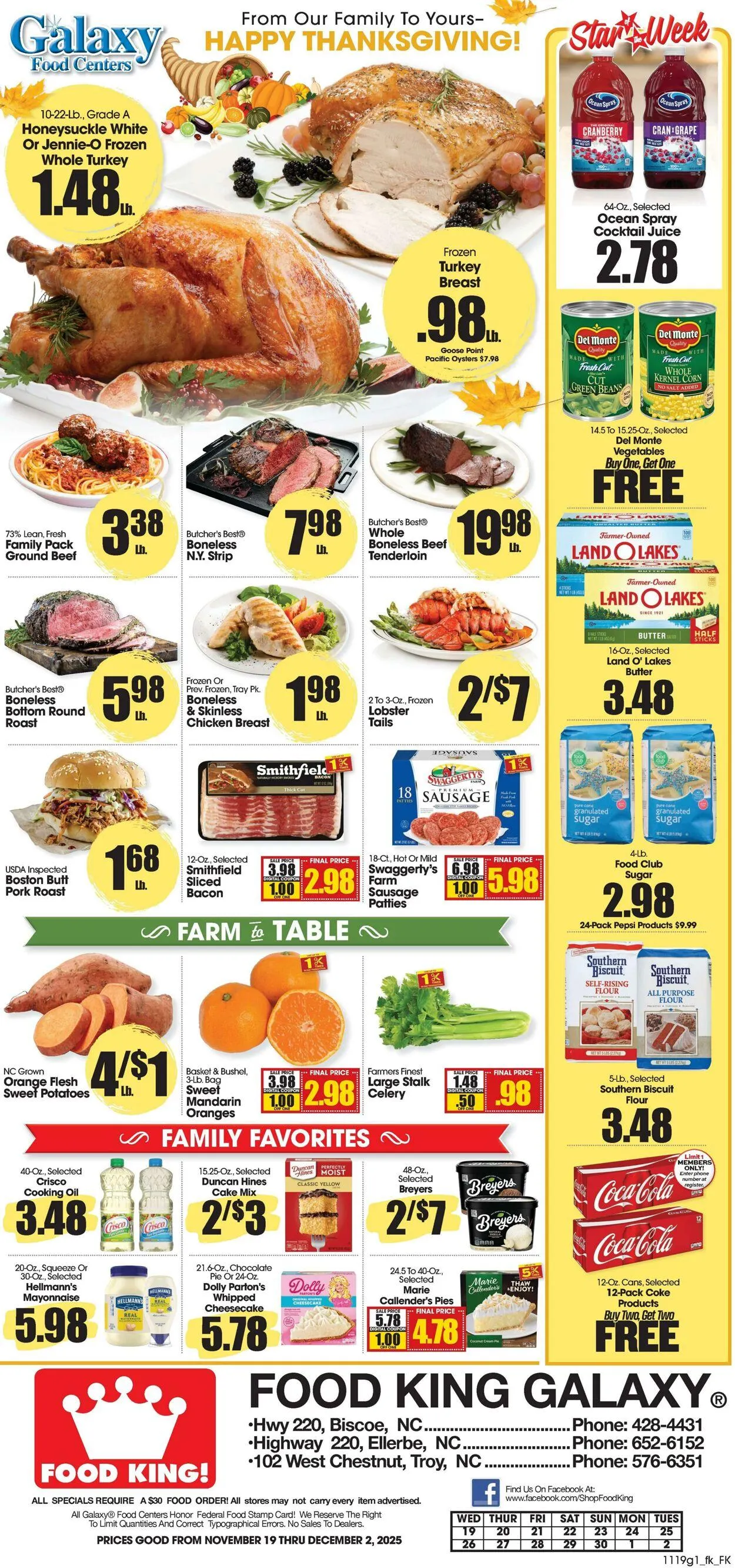 Weekly ad Food King Current weekly ad from November 19 to December 2 2025 - Page 1