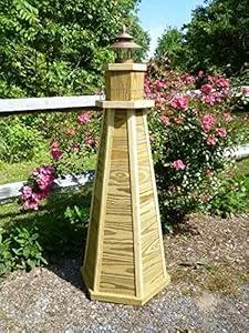 Woodworking Plans for a 4 ft. Lawn Lighthouse. DIY Instruction guide includes photos at every step. Plans sent on CD.