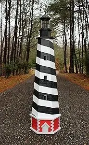 Woodworking plans for a 6 ft. Cape Hatteras Lawn Lighthouse. DIY Printed instruction guide includes photos at every step. Detailed 38-page woodworking guide with pictures.