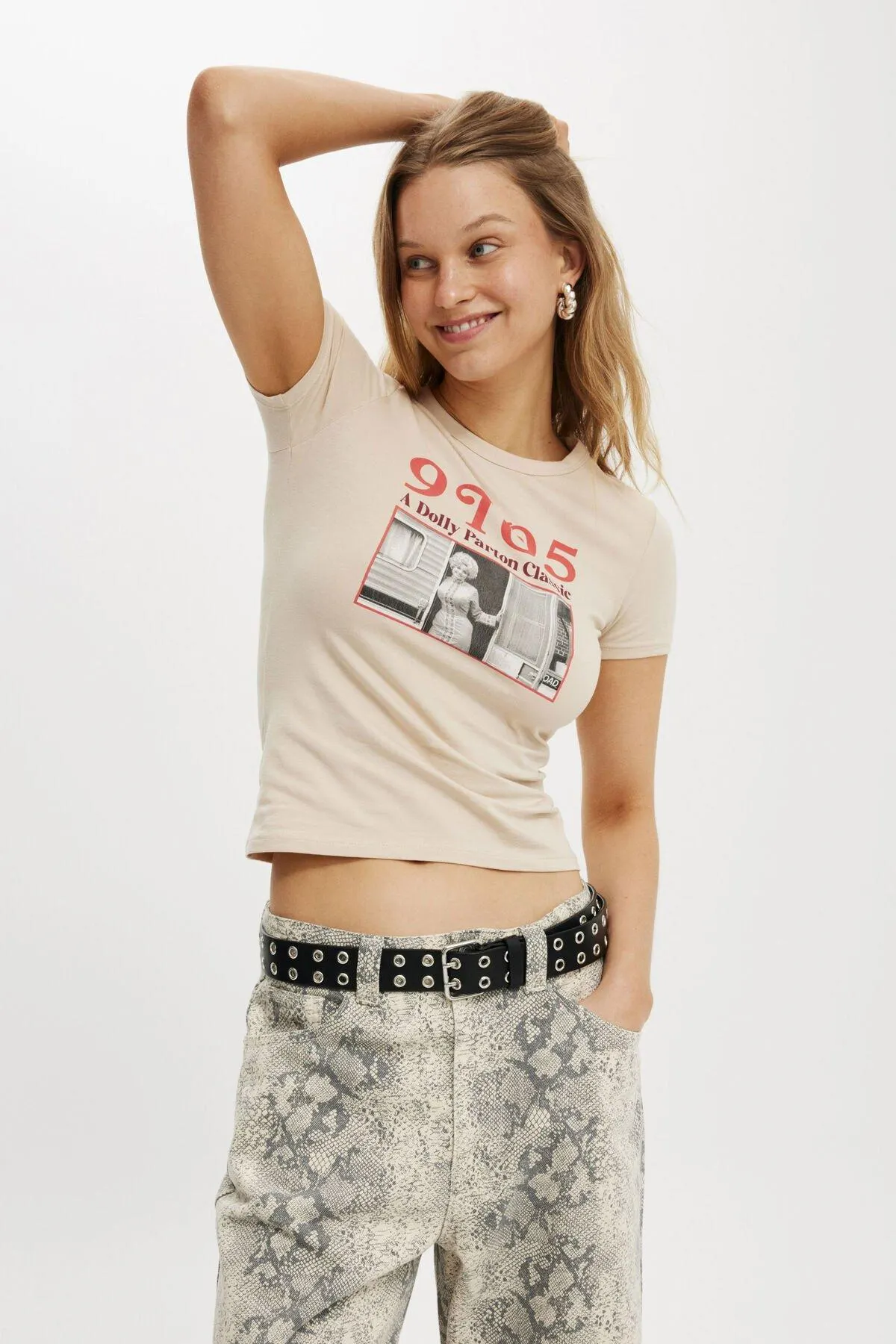 Dolly Parton Fitted Graphic Longline Tee