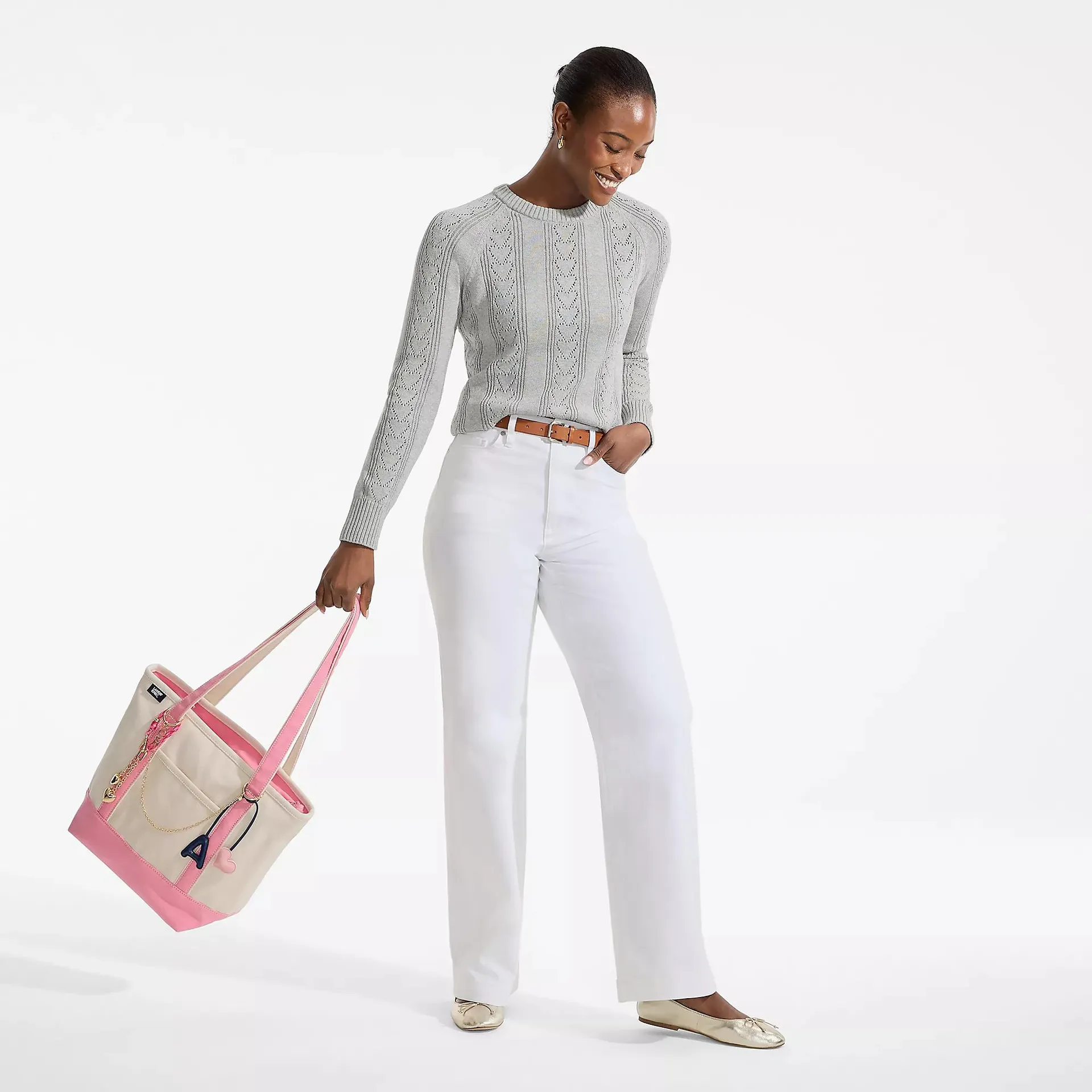 Women's Drifter Raglan Pointelle Crew Neck Sweater