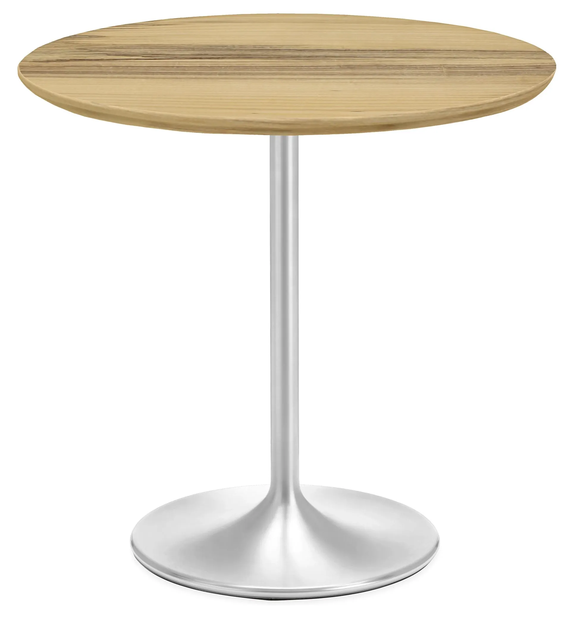 Aria 22 diam 22h Round End Table w/Stainless Steel Base & Sugarberry Top