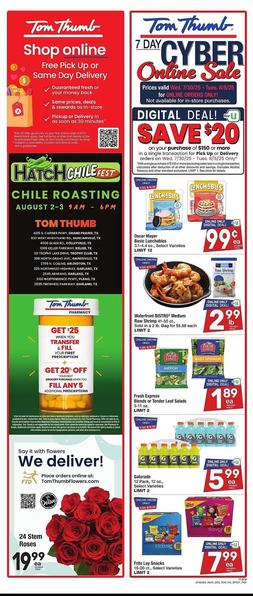 Weekly ad Tom Thumb Weekly Ad from July 30 to August 5 2025 - Page 1
