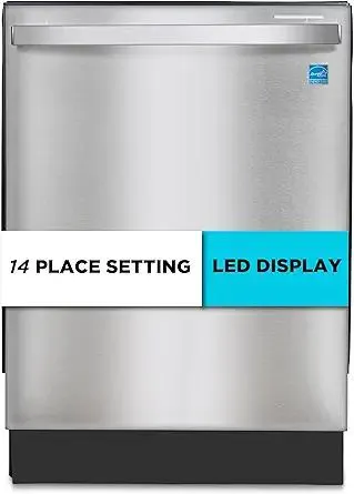 BLACK+DECKER 24" Designer Series Built-In Dishwasher, 14-Place Setting Capacity with Stainless Steel Tub, Dish Washer with 6 Wash Programs, Low Noise, ENERGY STAR Certified, BDW500MHS