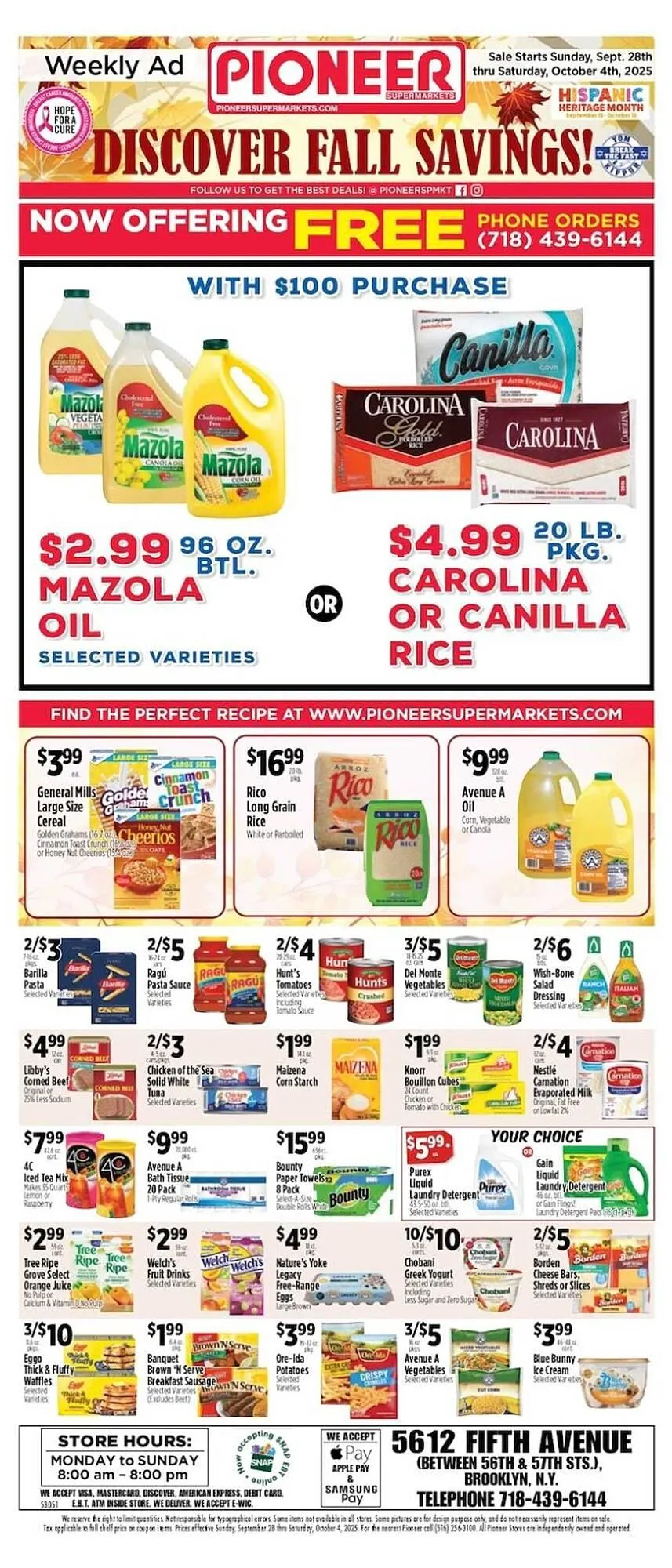 Weekly ad Pioneer Supermarkets weekly ad from September 28 to October 4 2025 - Page 1