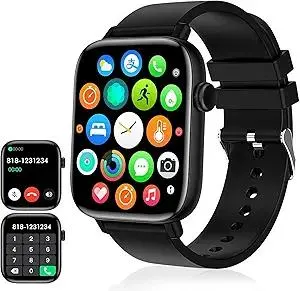 Smart Watch, 1.90" Smartwatch for Men Women (Answer/Make Calls), Fitness Tracker with 120+ Sport Modes, Heart Rate/Sleep Monitor, IP68 Waterproof Smart Watch for Android/iOS Phones