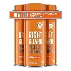 Right Guard Sport Deodorant Spray, Anti-Stain Spray Deodorant For Men, Aluminum Free, 24-Hour Odor Control, Original Scent, 8.5 oz. (3 count)