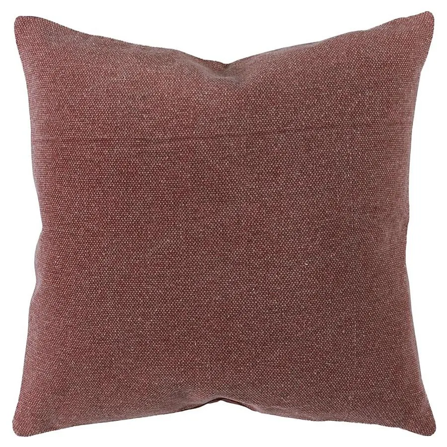 Rizzy Home Poly filled pillow 22-in x 22-in Rust Square Indoor Decorative Pillow