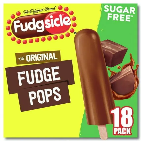 Popsicle Fudgsicle Original Sugar Free Fudge Pops, 18 Count