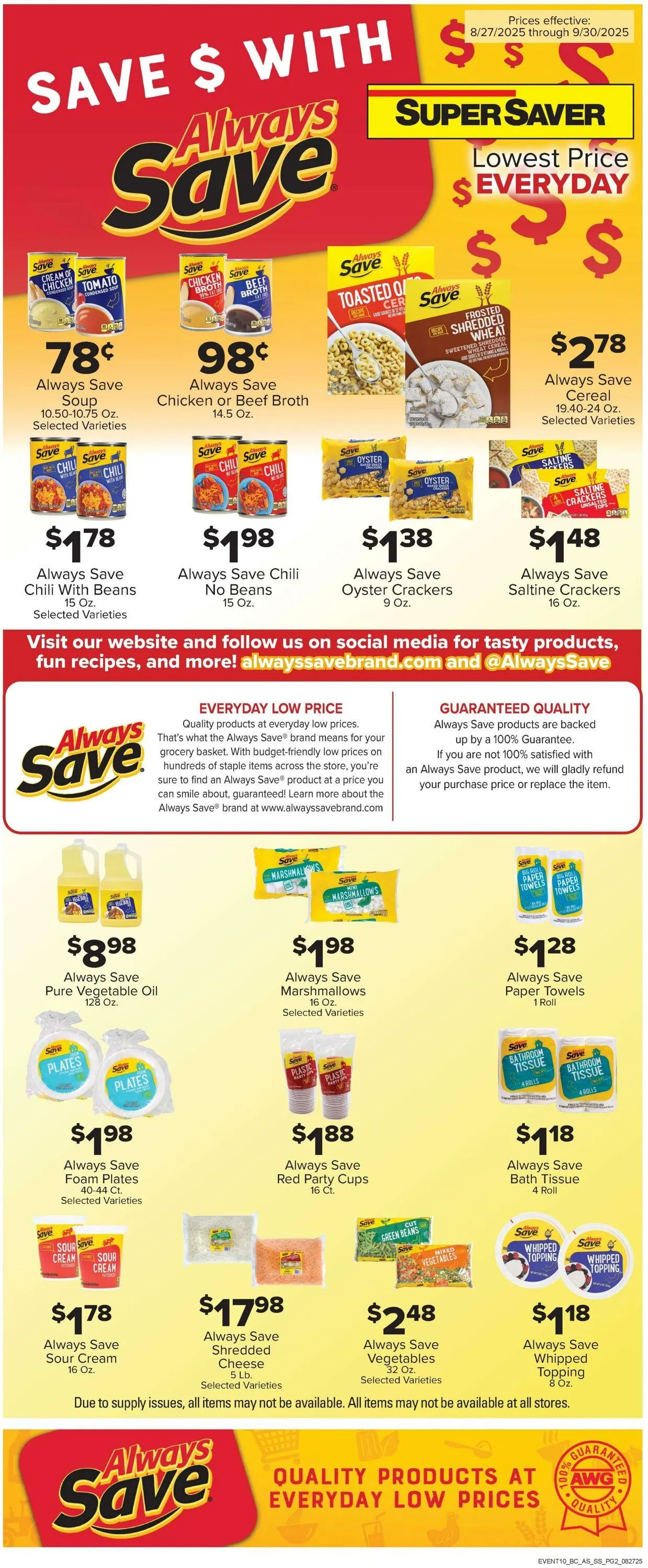 Weekly ad Super Saver from August 27 to September 30 2025 - Page 2