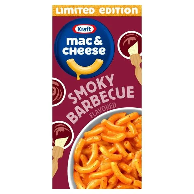Kraft Smoky Barbecue Flavored Mac & Cheese Macaroni and Cheese Dinner, 7.25 oz Box, Shelf-Stable