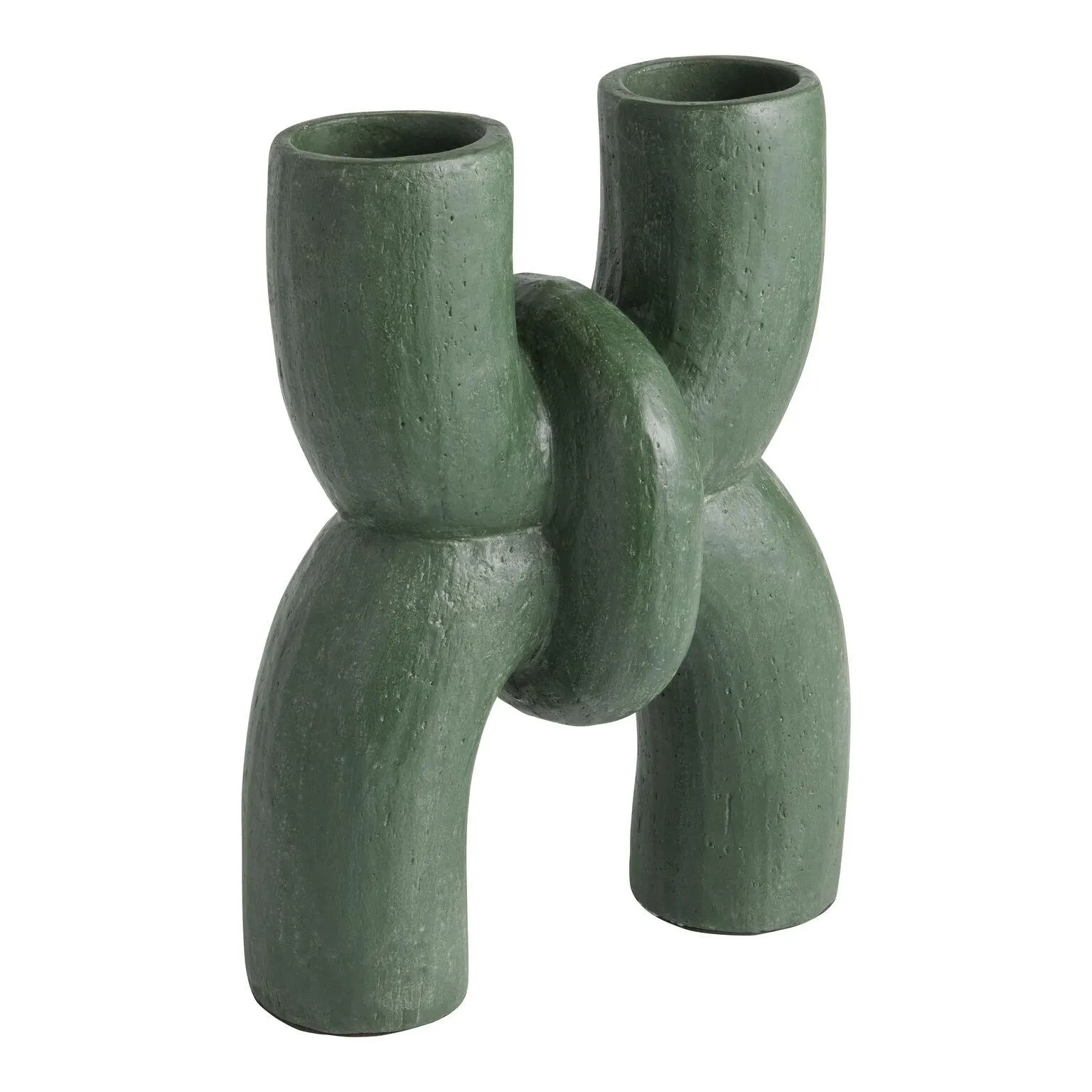 CRAFT Deep Green Terracotta Abstract Sculpture Decor