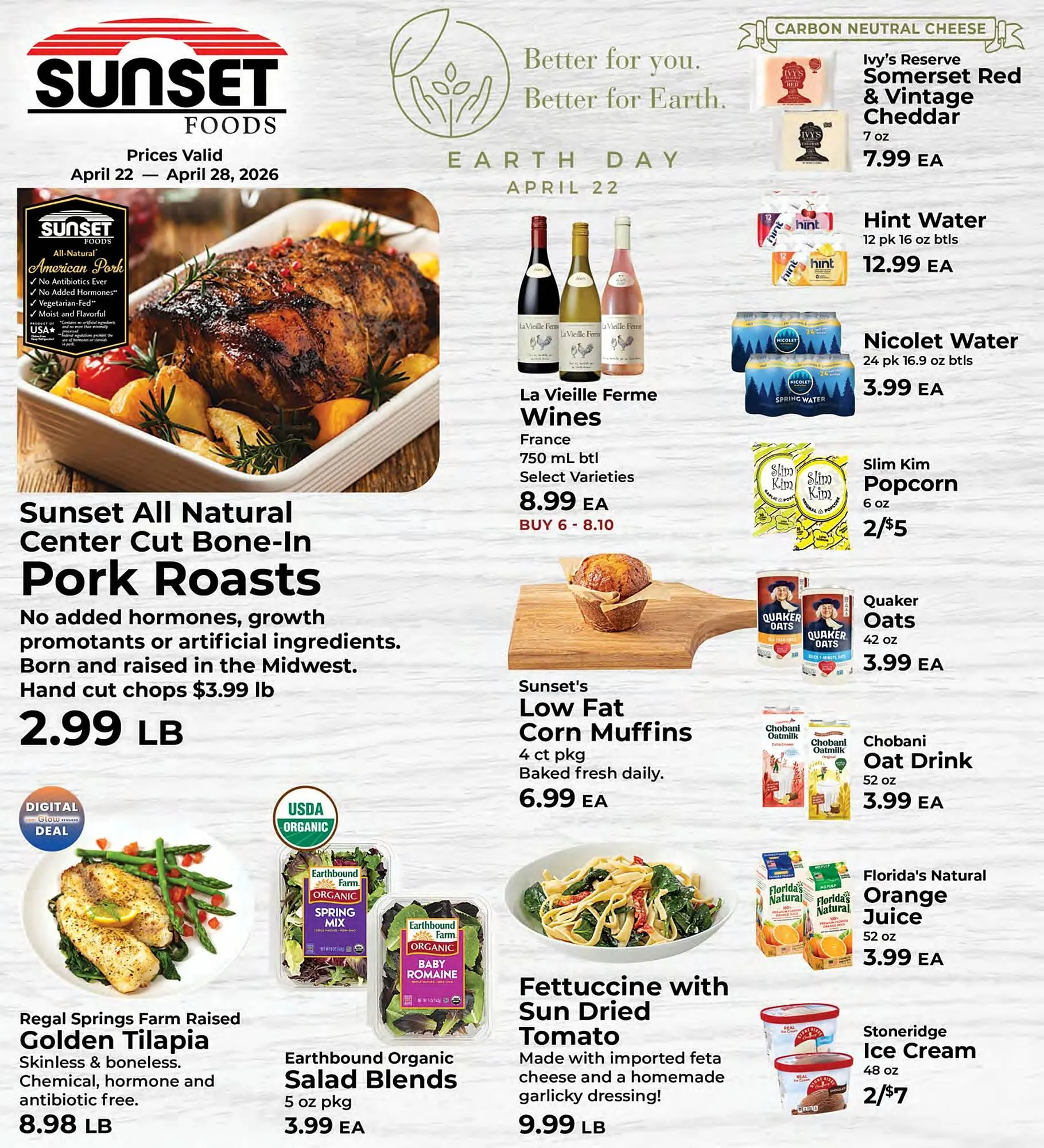 Weekly ad Sunset Foods weekly ad from April 22 to April 28 2026 - Page 1