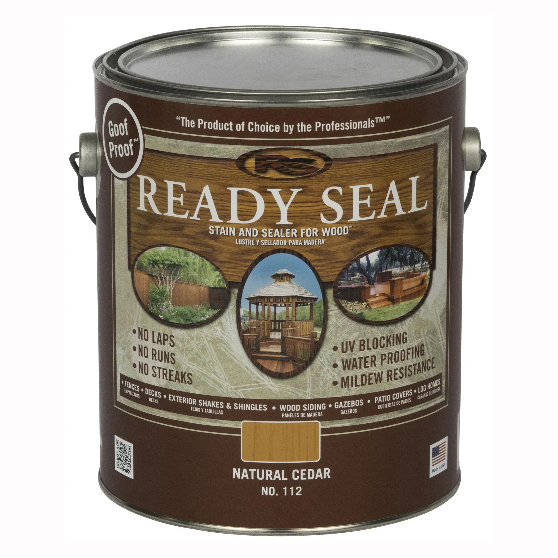112 Stain and Sealer, Natural Cedar, 1 gal, Can