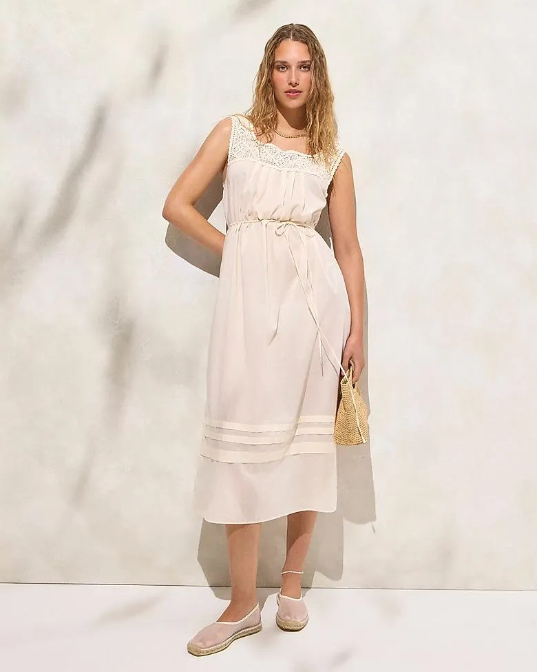 Crochet-trim dress